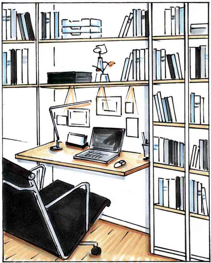 arbeiten zuhause - platz finden-regalnische